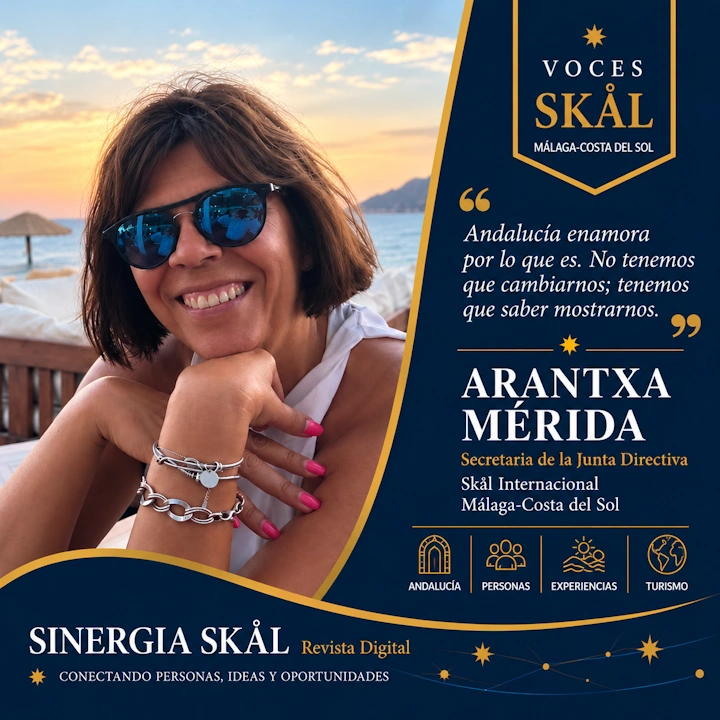 Arantxa Mérida, secretaria de la Junta Directiva de Skål Málaga-Costa del Sol, protagonista de Voces Skål.