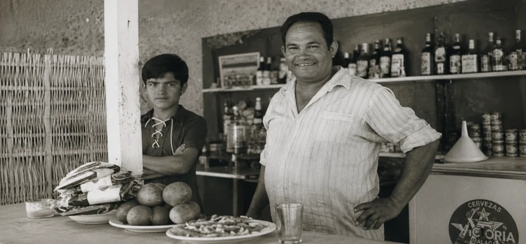 Pepe Montes en los primeros años del negocio familiar Los Mellizos