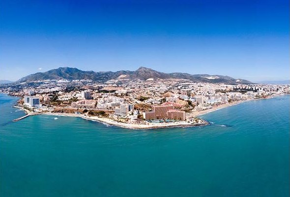 Vista aérea del litoral turístico de la Costa del Sol