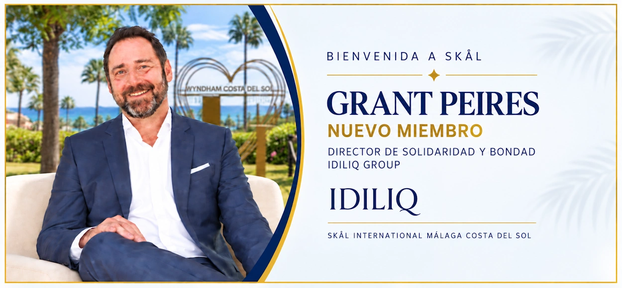 Grant Peires, new member of Skål International Málaga Costa del Sol