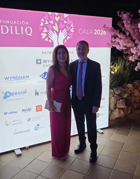 Carolina Gallego and Juanjo Oliván at the IDILIQ Foundation’s 2026 Gala in Mijas