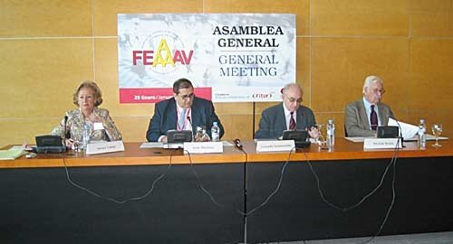 Susana Tomás durante una Asamblea General de FEAAV